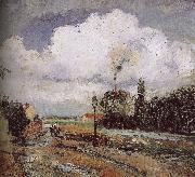 Camille Pissarro Metaponto pier Schwarz oil on canvas